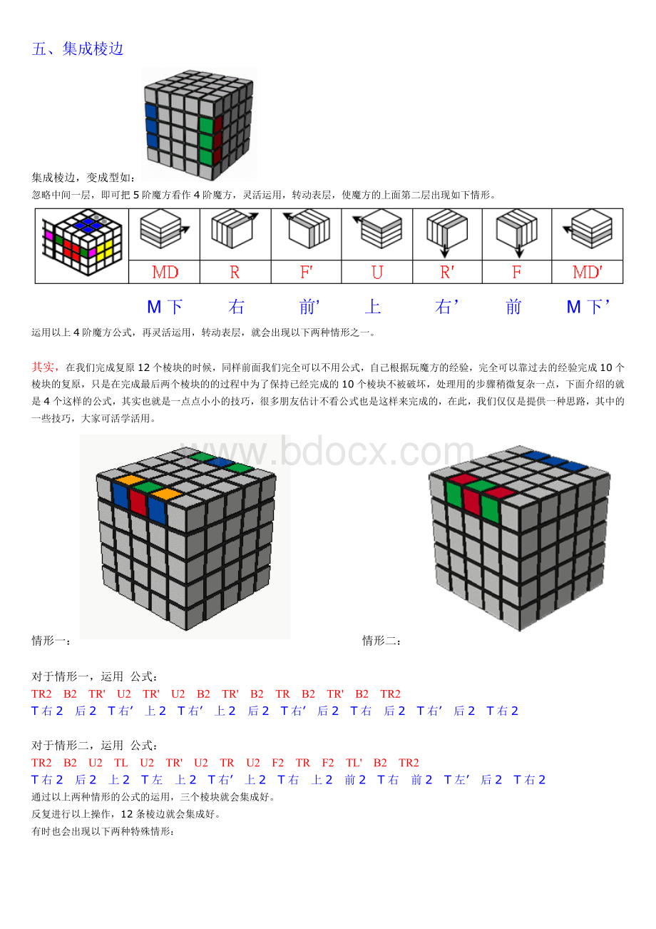 五阶魔方还原公式图文教程_精品文档.doc_第2页