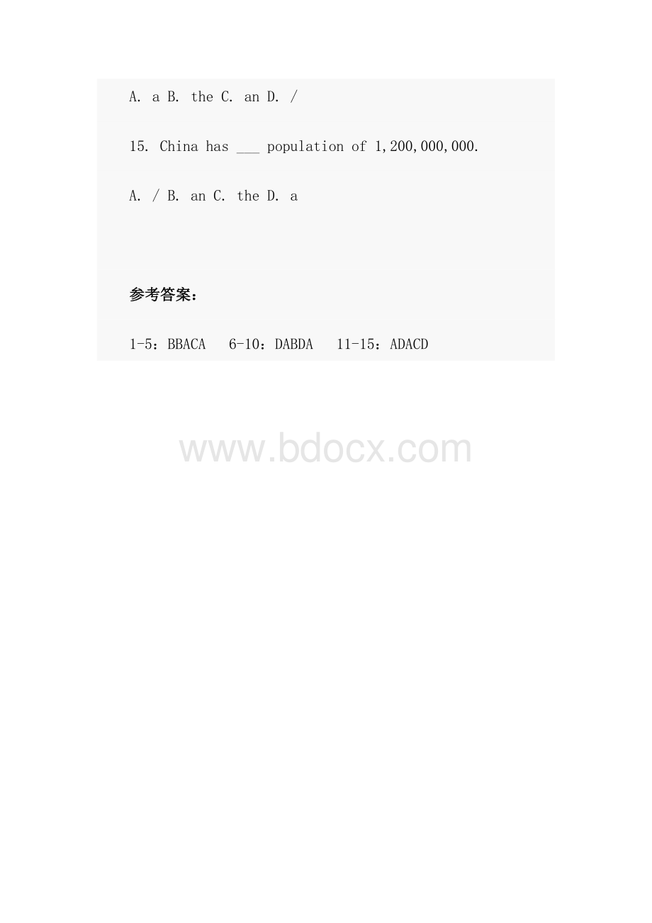 六年级冠词经典练习题文档格式.doc_第3页