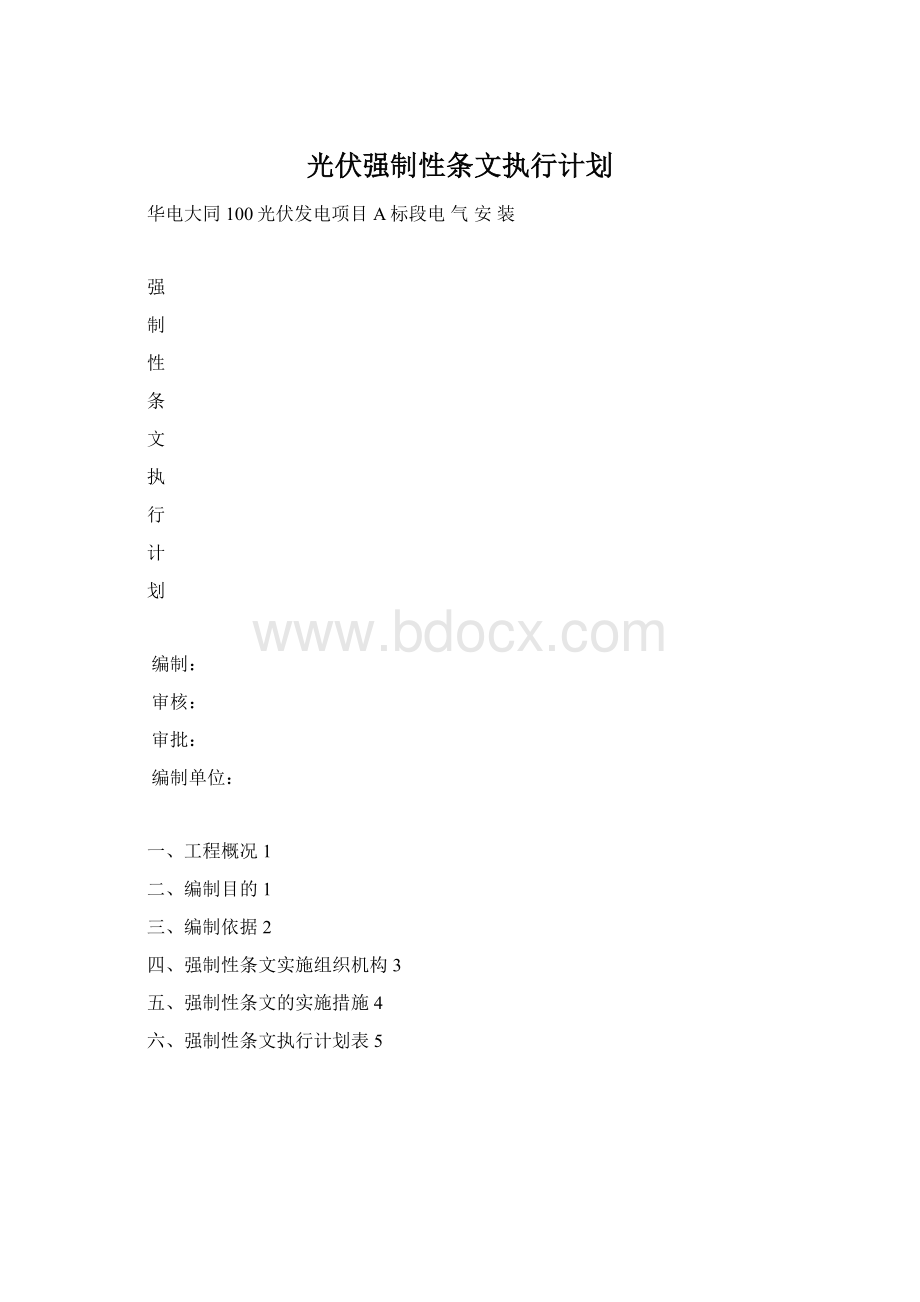 光伏强制性条文执行计划.docx