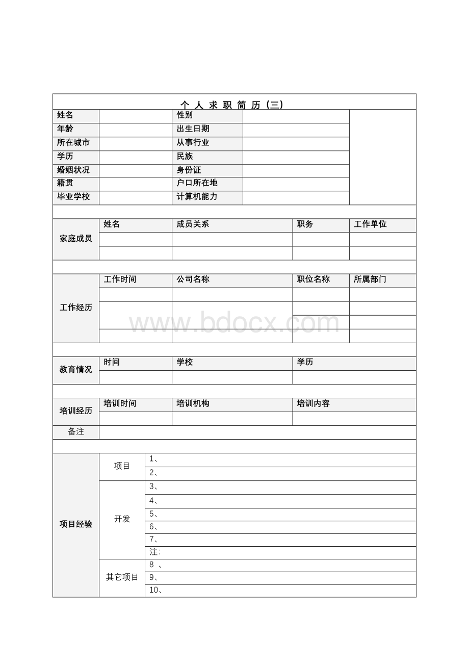 大学生各种个人求职简历Word下载.doc_第3页