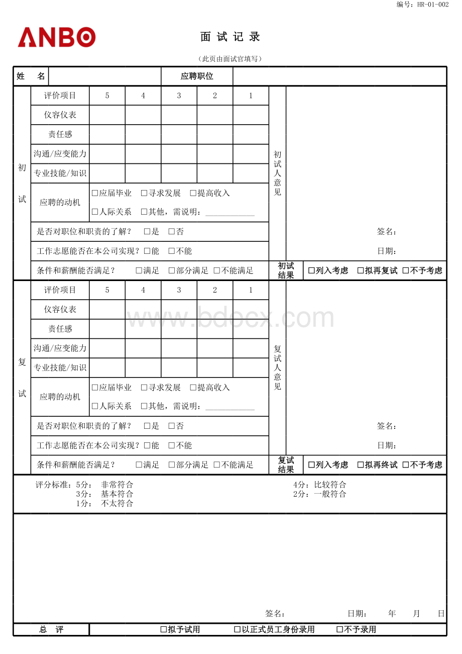 应聘登记表表格推荐下载.xlsx_第2页