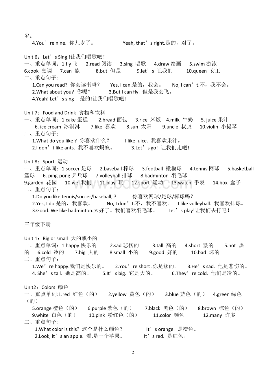 广东人民教育出版社小学英语单词句子汇总.doc_第2页