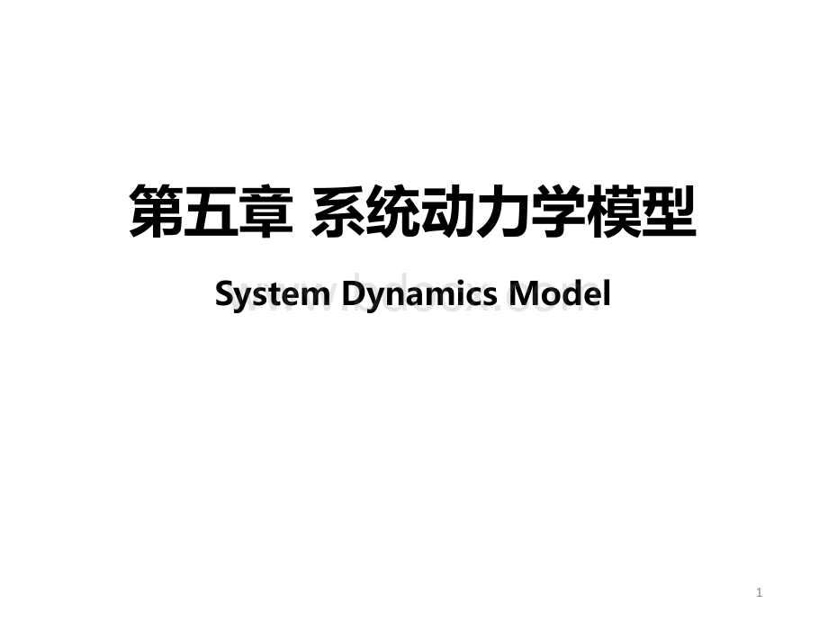 第五章-系统动力学模型_精品文档.ppt