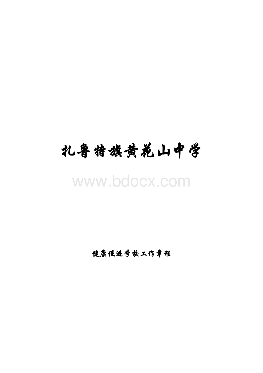 健康促进学校工作章程.doc_第1页