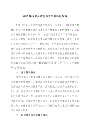 庞佐乡政府信息公开年度报告Word格式文档下载.doc