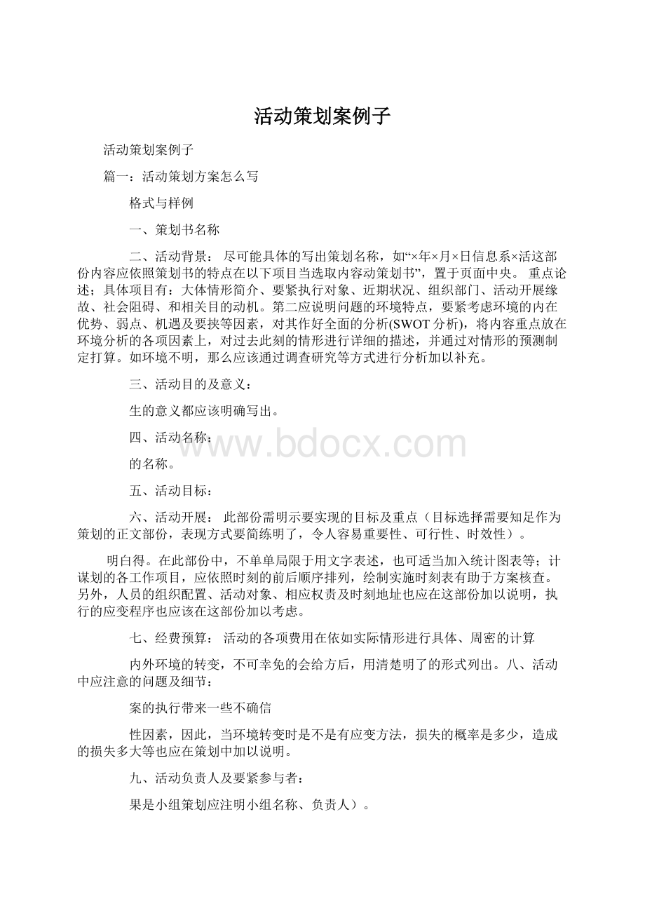 活动策划案例子Word文件下载.docx