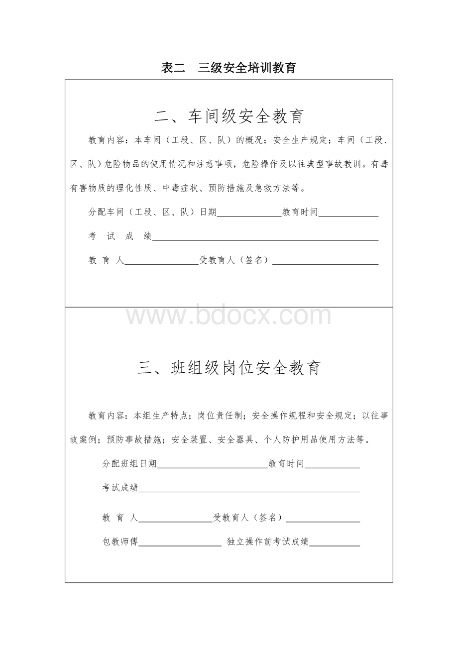 从业人员安全教育培训档案.doc_第3页