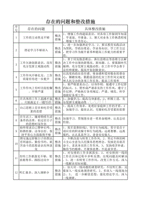 两学一做问题清单和整改措施表格文件下载.xls