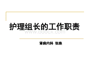 护理组长的岗位职责.ppt