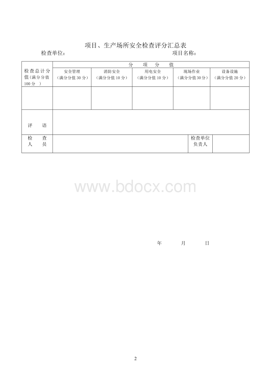 公司综合检查评分表.docx_第2页