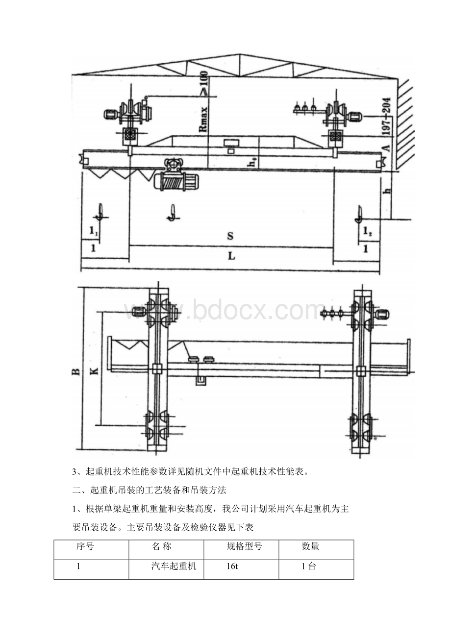 电动单梁悬挂起重机安装施工组织设计方案.docx_第2页