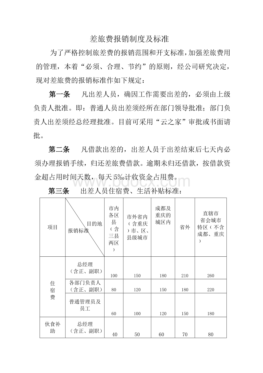 差旅费报销制度(新)文档格式.doc