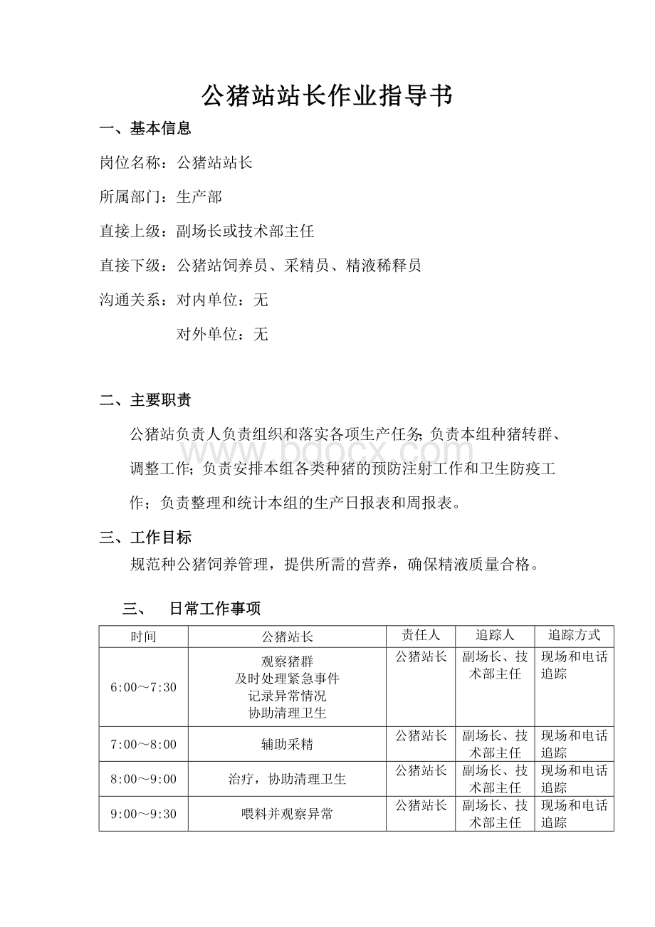 公猪站站长作业指导书Word格式文档下载.doc