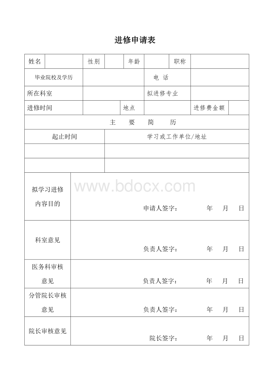 外出学习进修申请表文档格式.doc_第2页