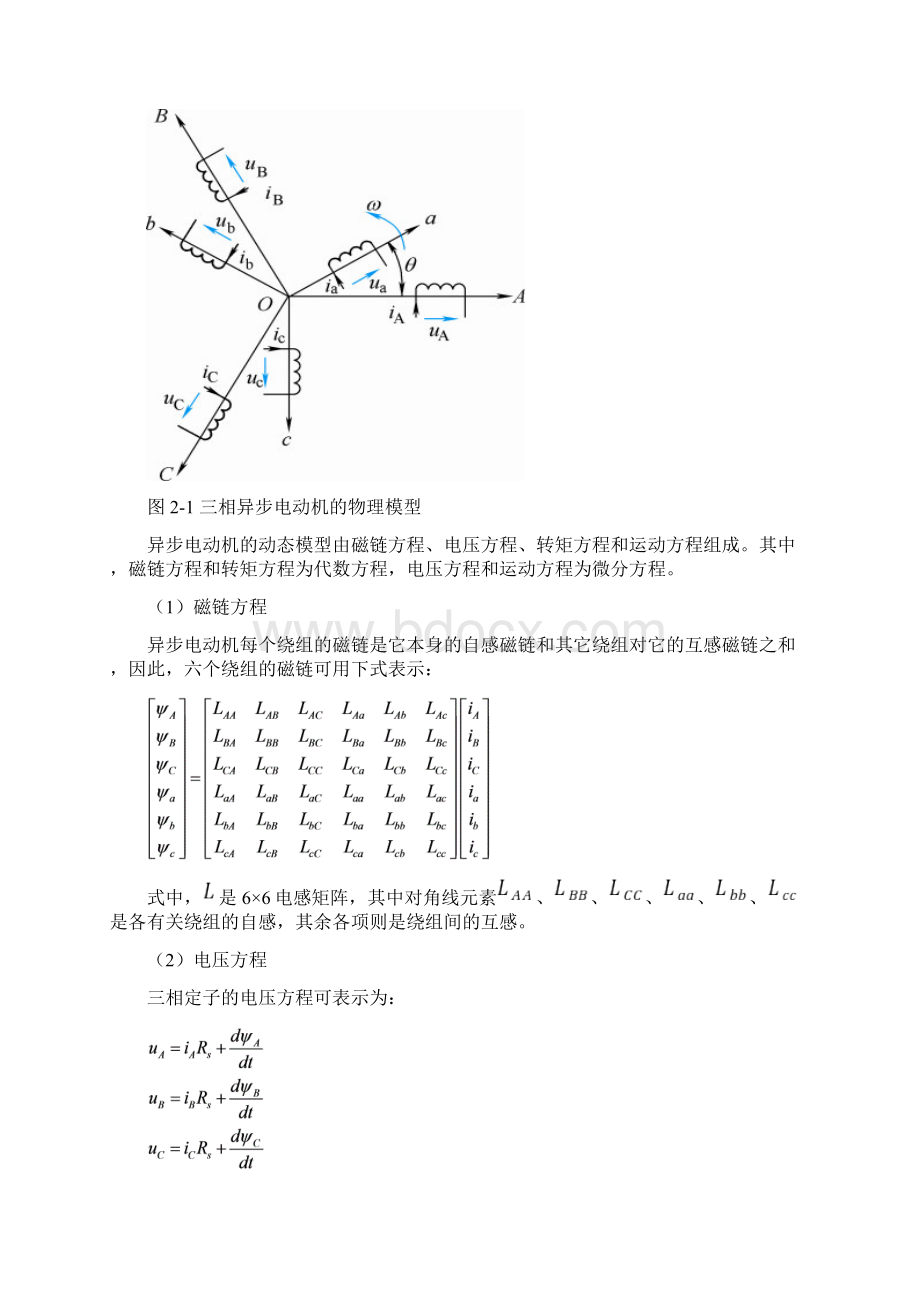 三相异步电动机静止两相正交坐标系上的动态数学模型仿真Word格式文档下载.docx_第3页