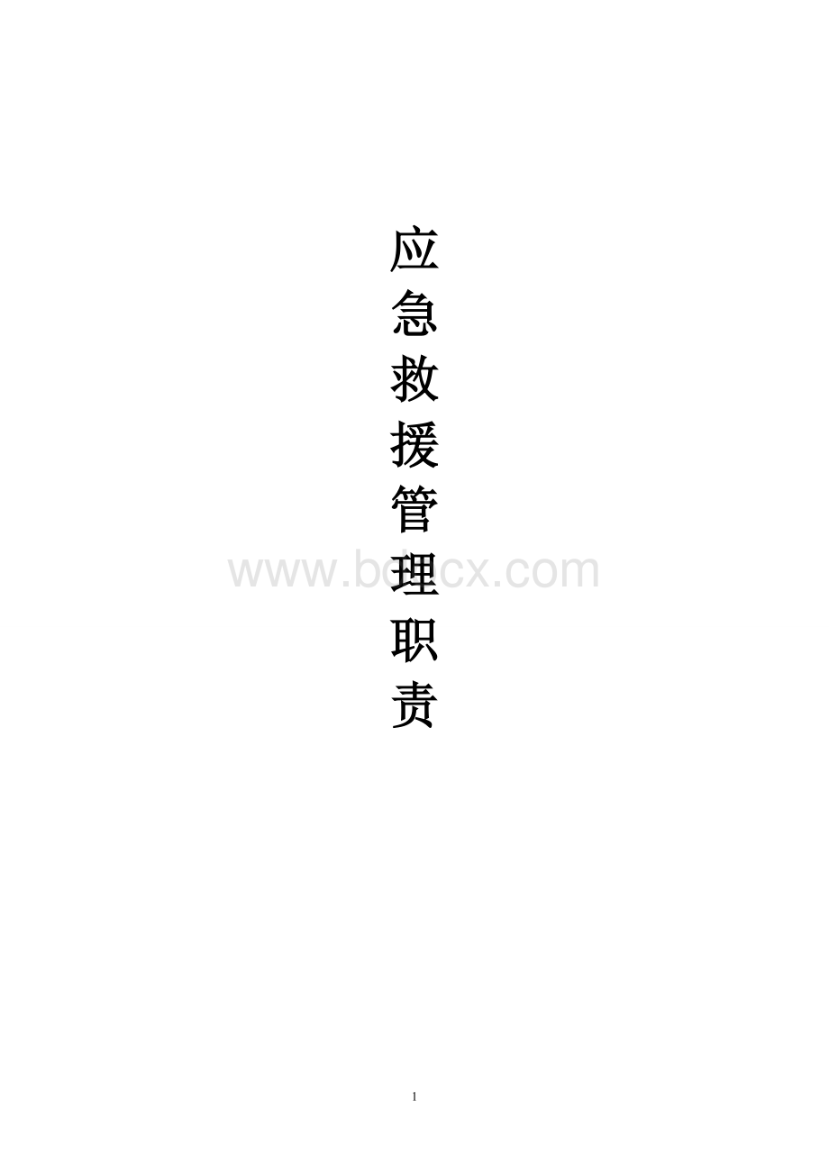 应急救援管理职责汇编Word文档下载推荐.doc