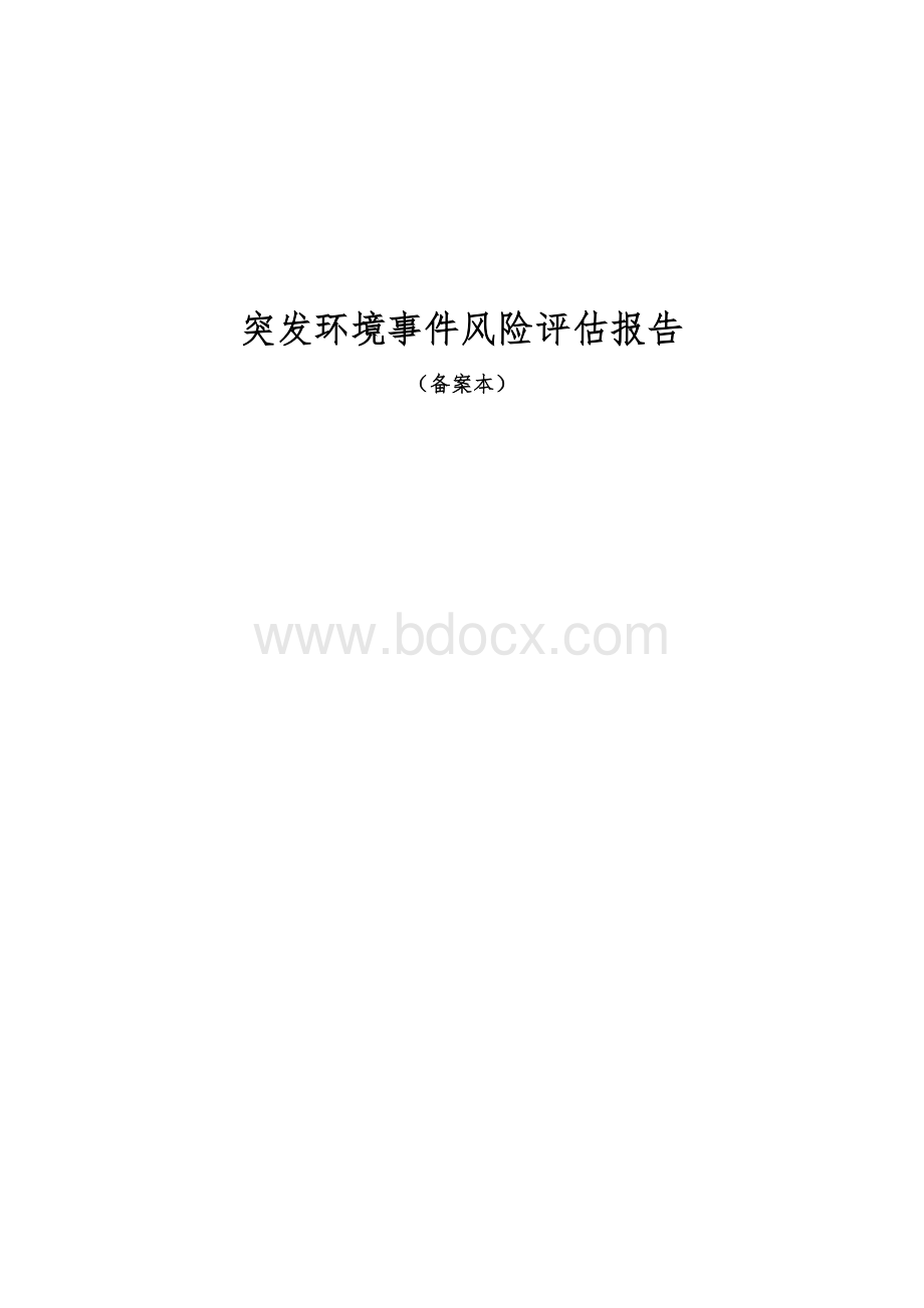 企业风险评估报告范本1文档格式.docx