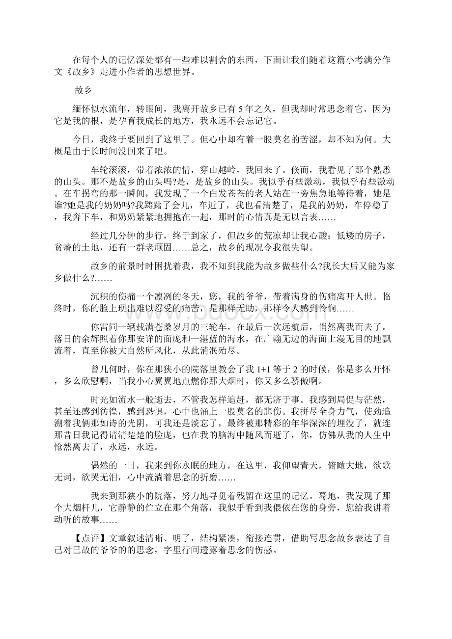 小升初满分作文精选10篇Word文件下载.docx_第3页