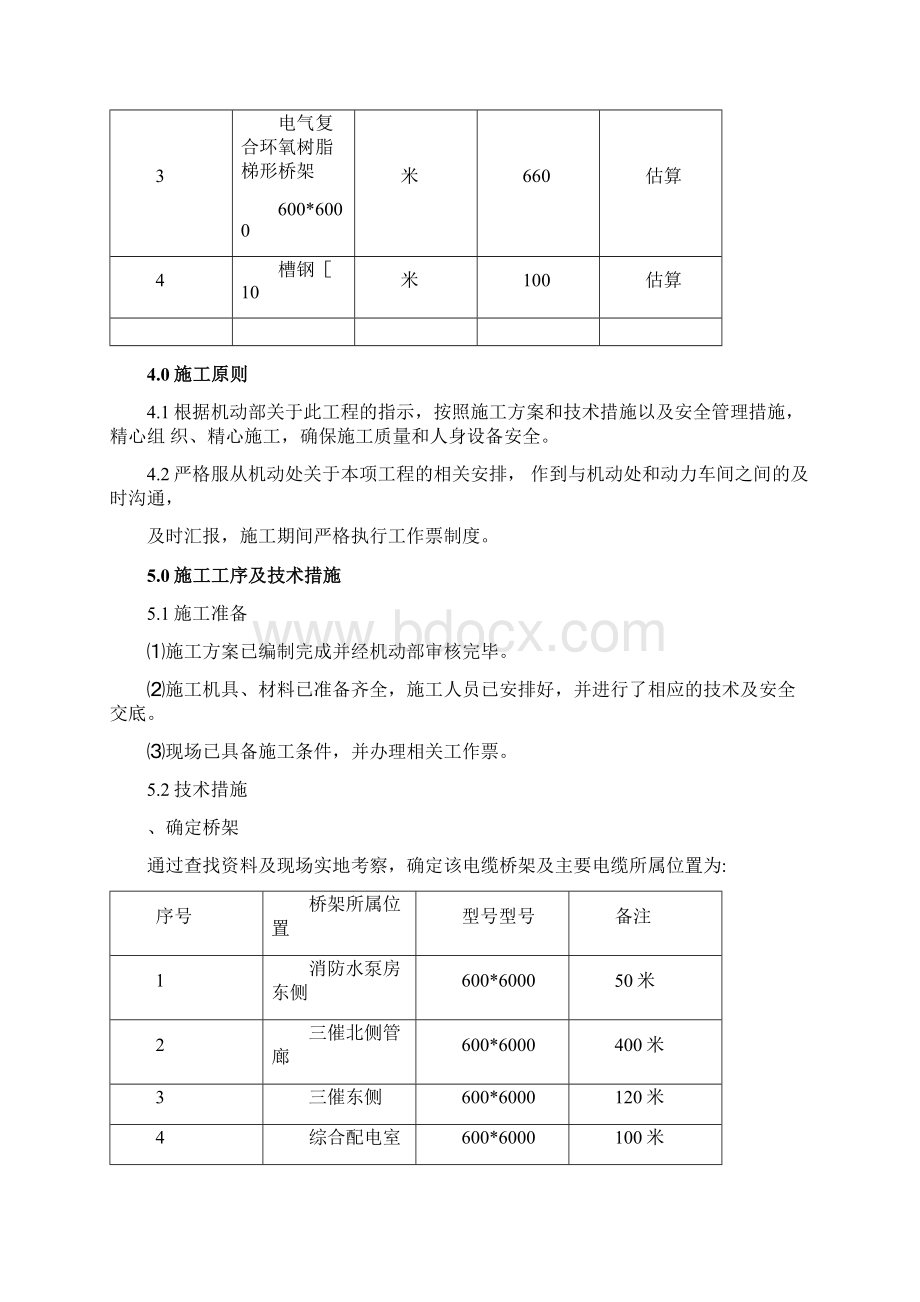 电缆桥架更换维修施工方案.docx_第3页