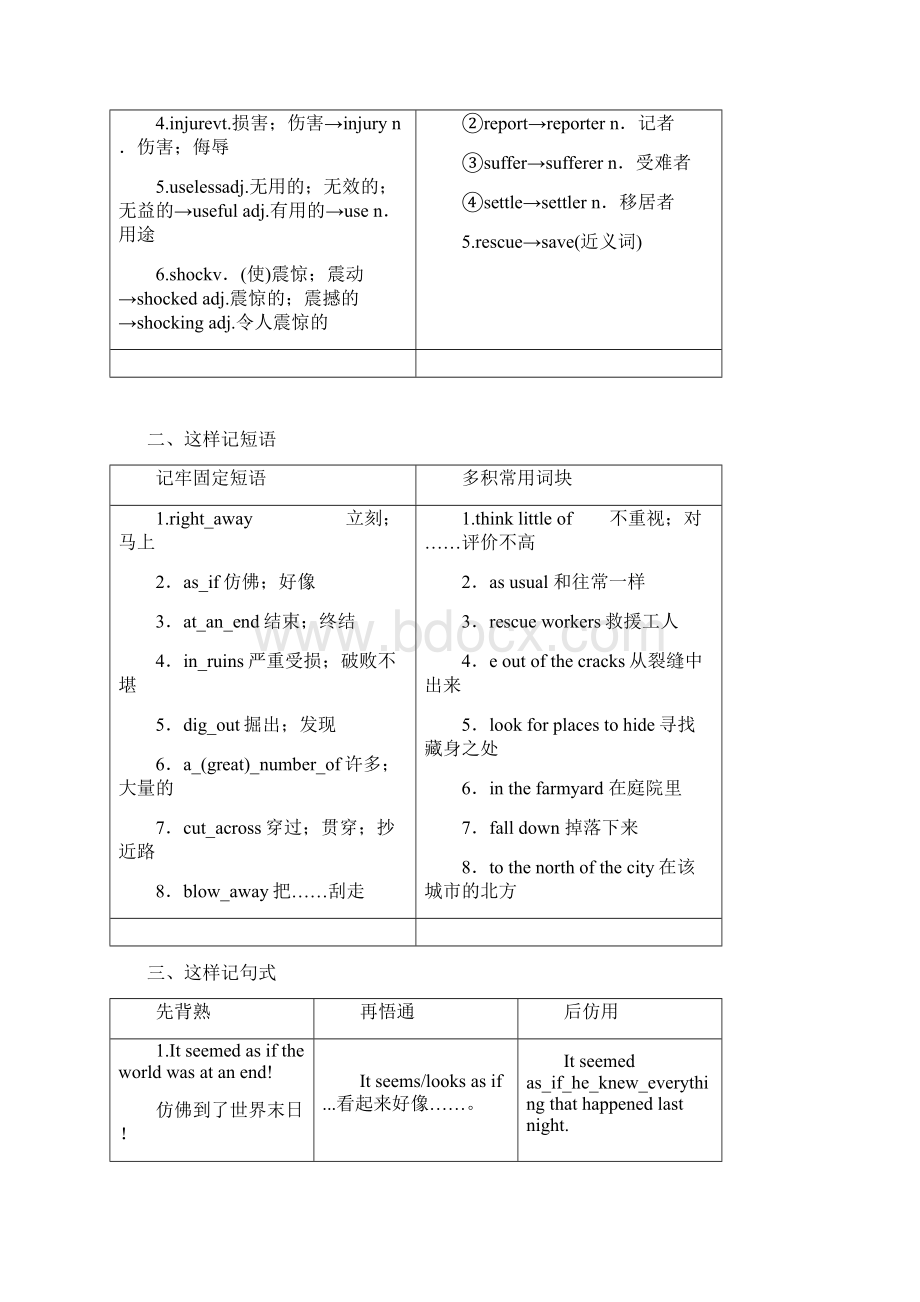 高中人教版英语必修一教学案Unit 4 Section Ⅱ含答案文档格式.docx_第2页