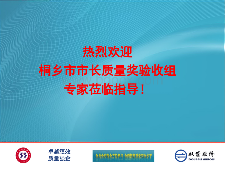 卓越绩效质量奖现场审核PPT公司篇双箭PPT格式课件下载.ppt_第1页