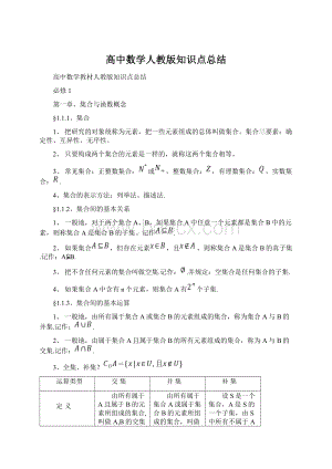 高中数学人教版知识点总结Word文档格式.docx