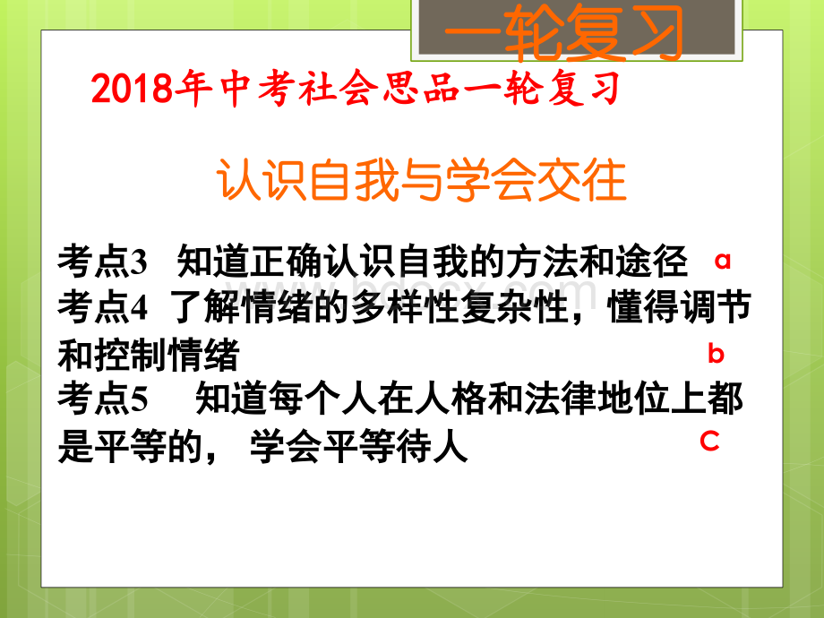 认识自我与学会交往(考点3、4、5).pptx_第1页