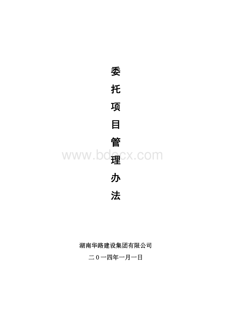 委托项目管理办法(开发+施工).doc_第1页