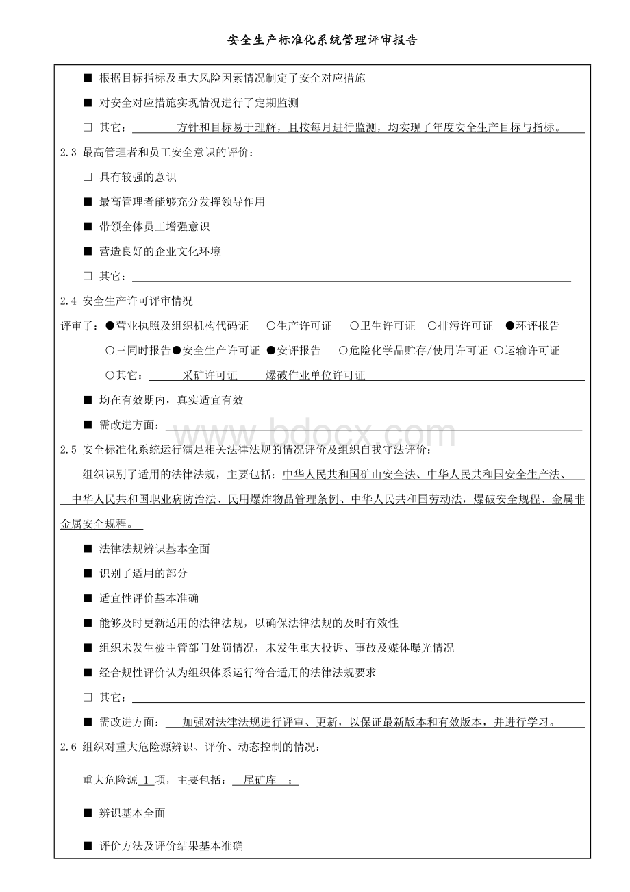 安全标准化系统管理评审报告Word文档格式.doc_第3页