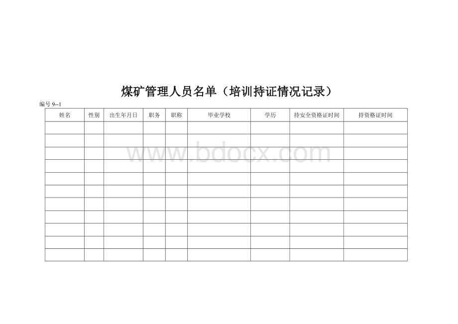 煤矿安全管理记录台账大全(一)Word下载.doc_第2页