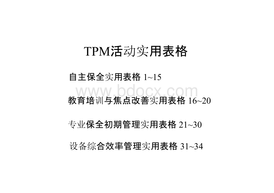 TPM-实用表格.pptx