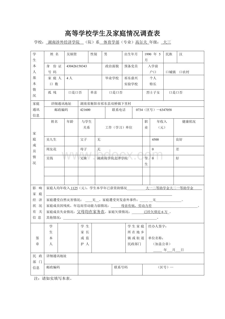 大学生贫困证明和助学金申请表(共三张表)Word文档格式.doc_第2页