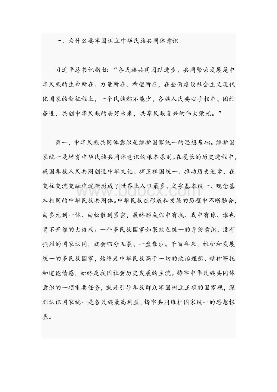 2021年关于铸牢中华民族共同体意识研讨发言材料文稿.docx_第2页