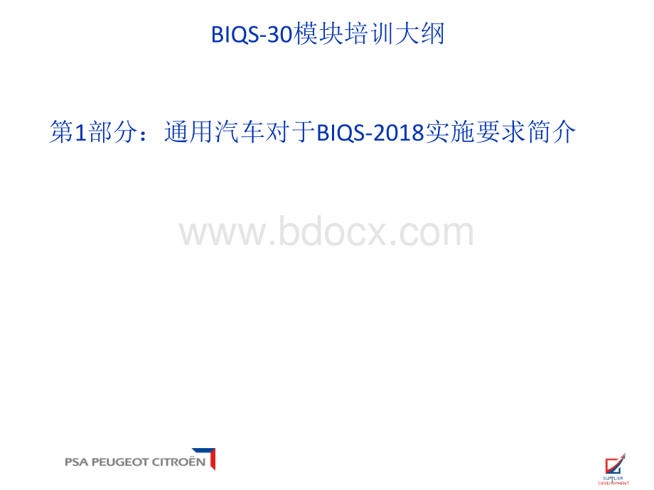 BIQS-2018培训大纲优质PPT.pptx