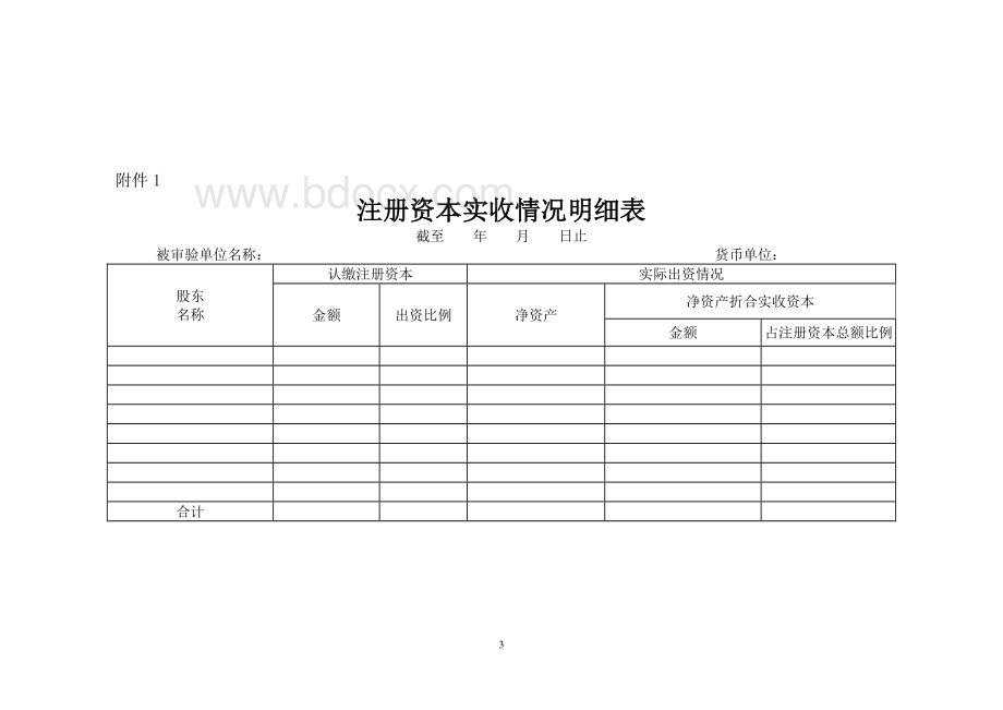 公司分立设立有限责任公司验资报告模版.doc_第3页