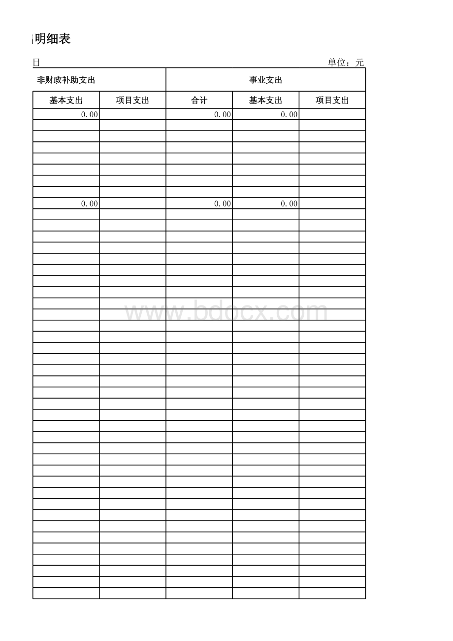 中小学校事业支出明细表(中小学会计报表)表格文件下载.xls_第3页