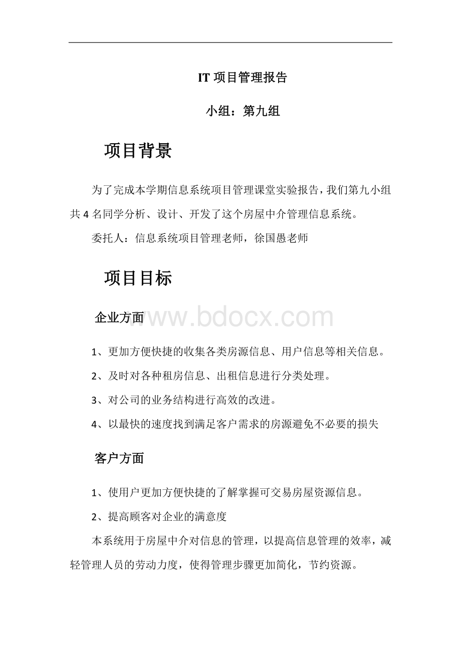 IT项目管理实验报告文档格式.docx