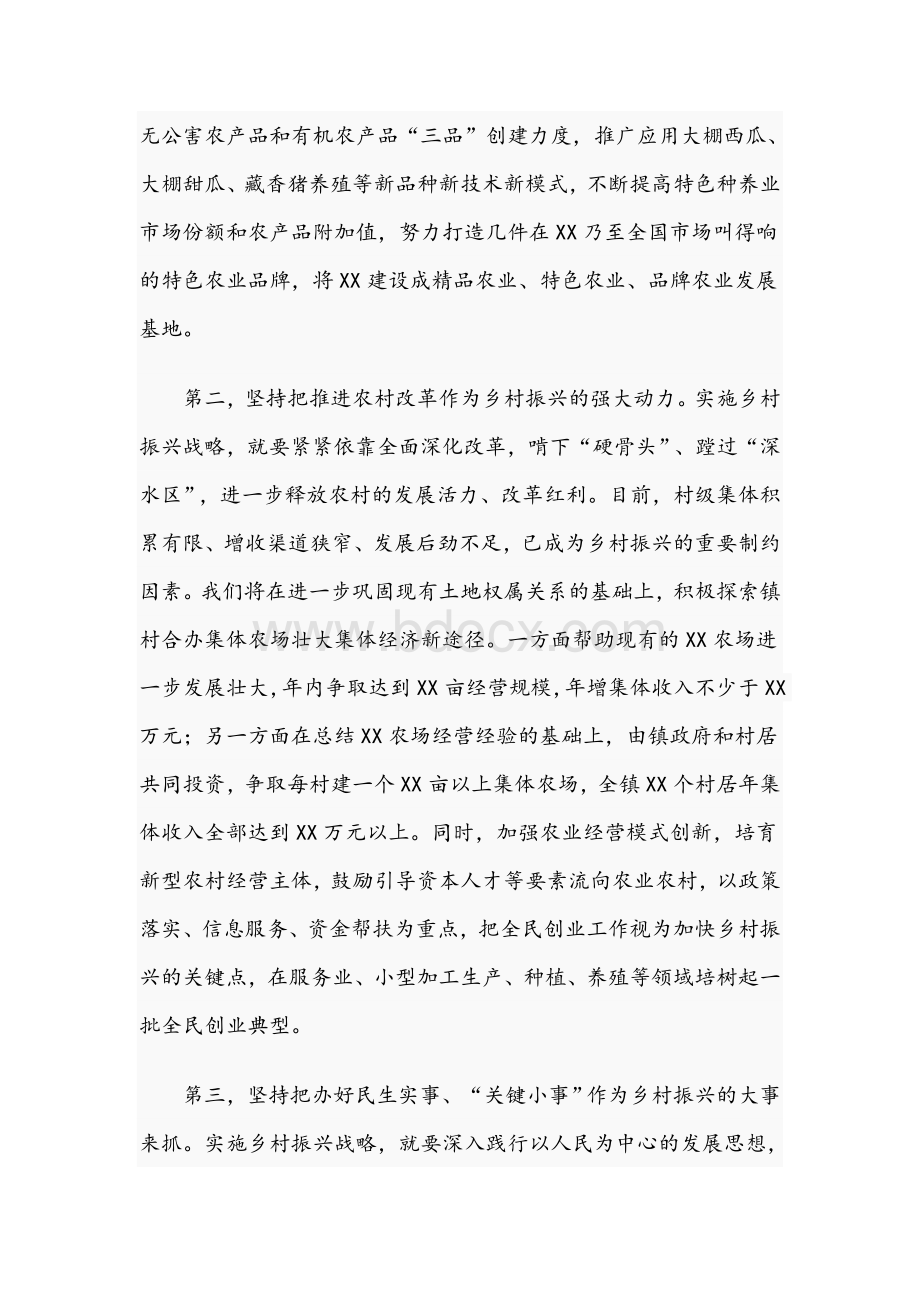 关于2021年推动乡村振兴战略高质量发展的发言文稿.docx_第2页