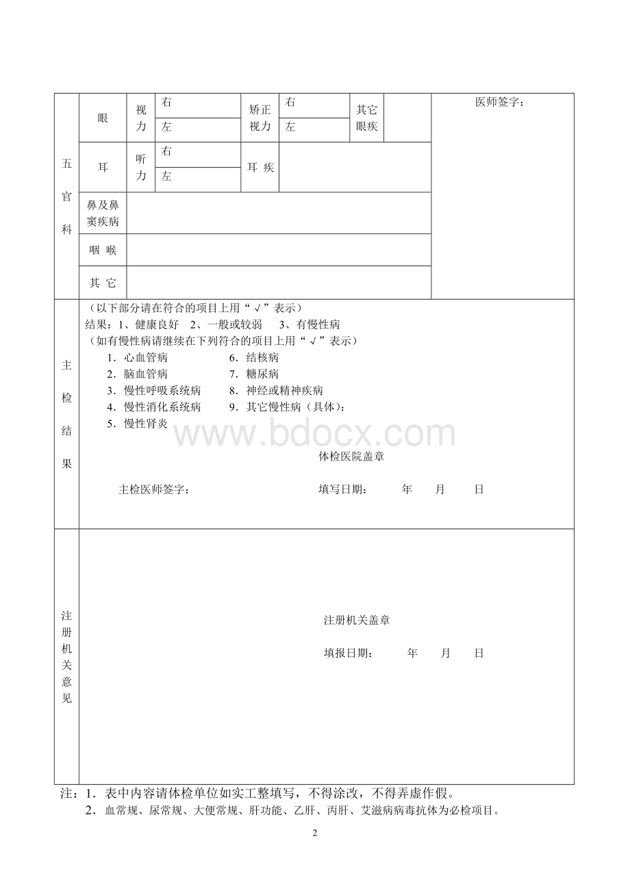 执业医师注册体检表.doc_第2页