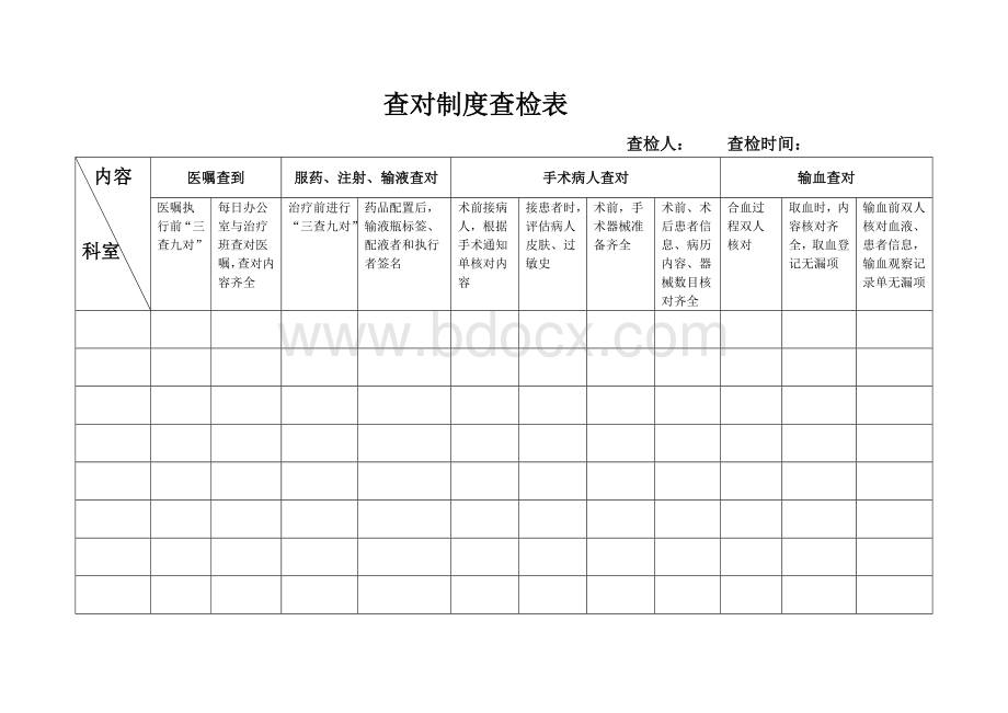 查对制度查检表.doc_第1页