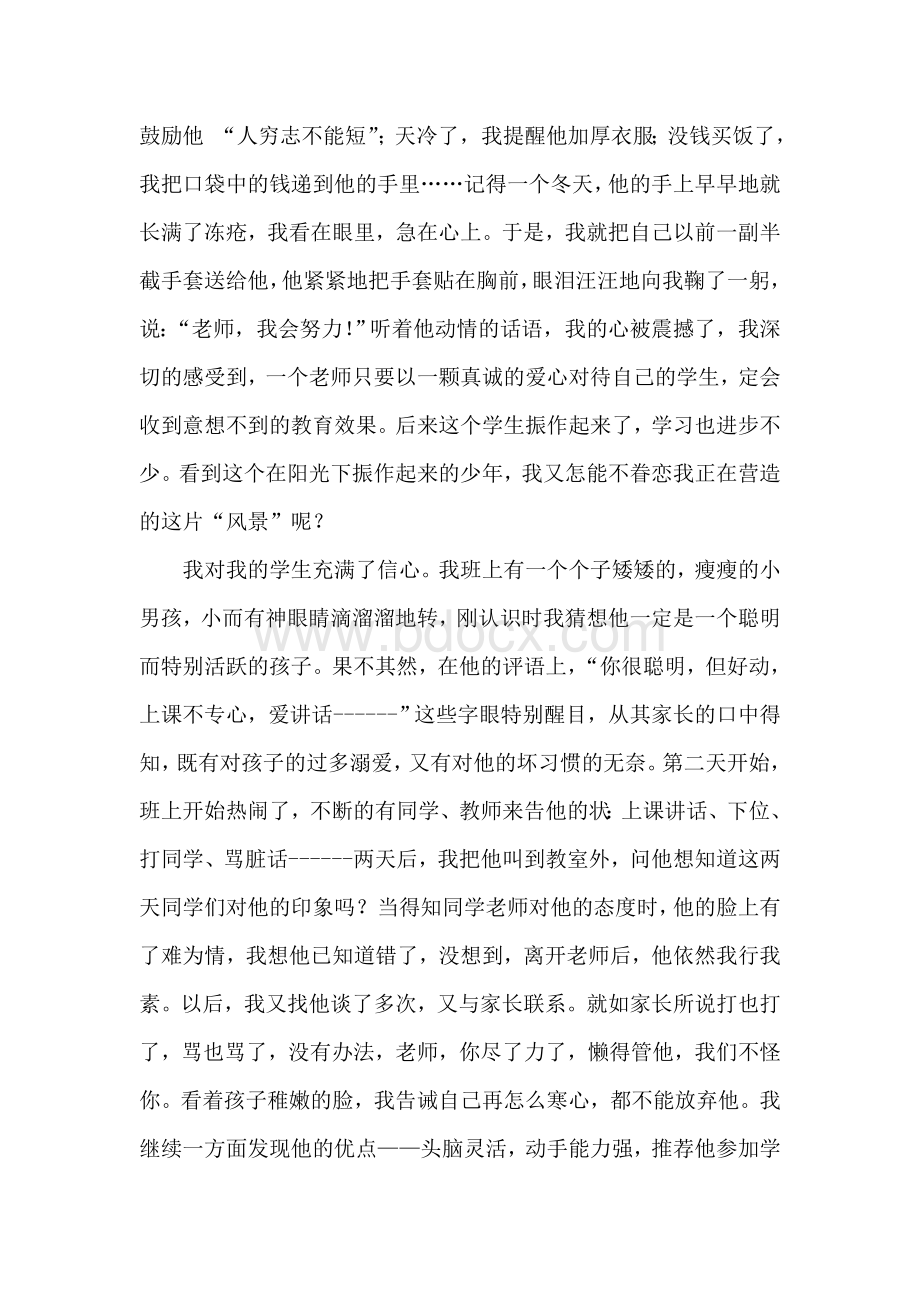 师德标兵个人事迹材料Word文档格式.doc_第2页