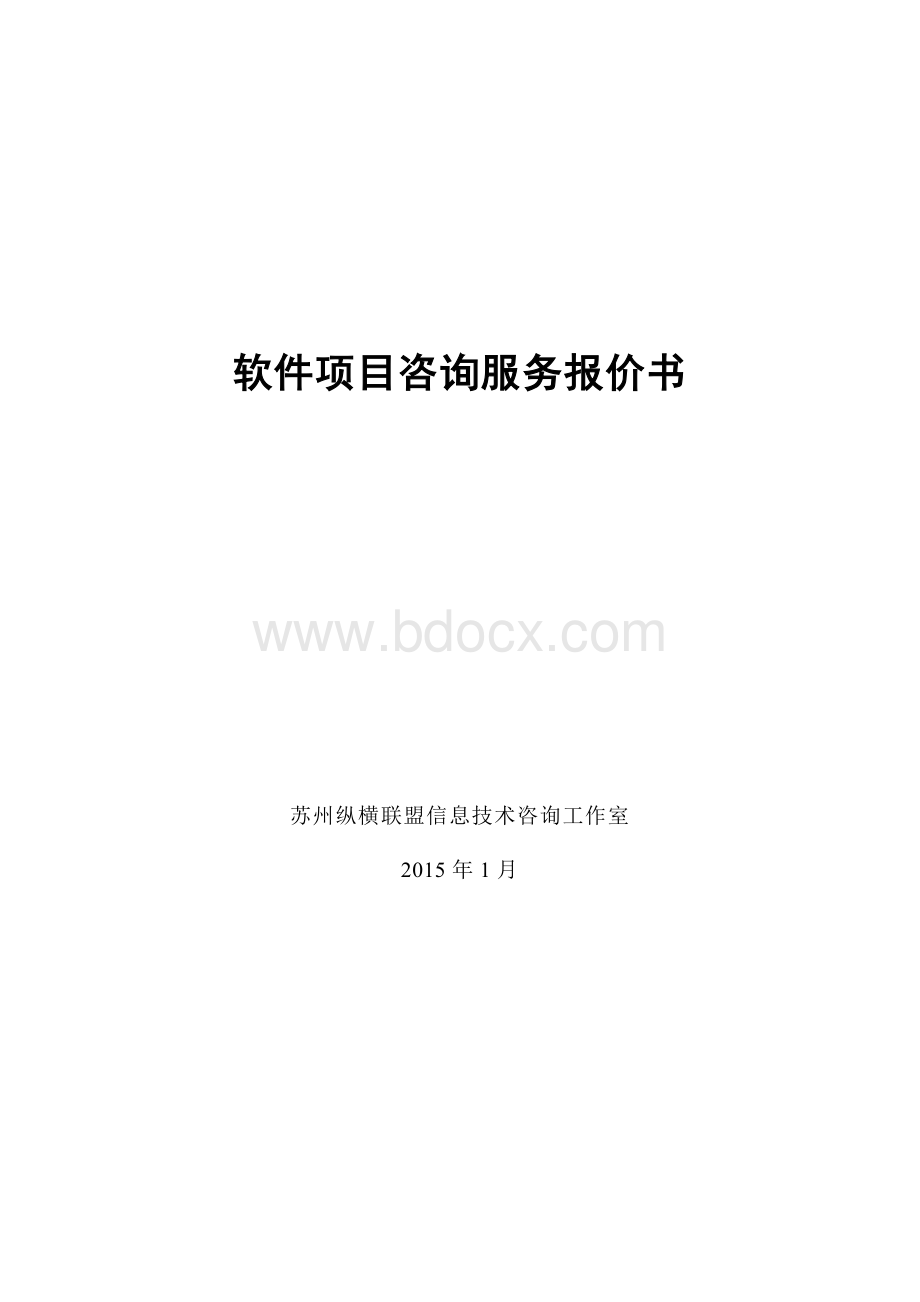 项目咨询费用报价Word格式文档下载.doc_第1页