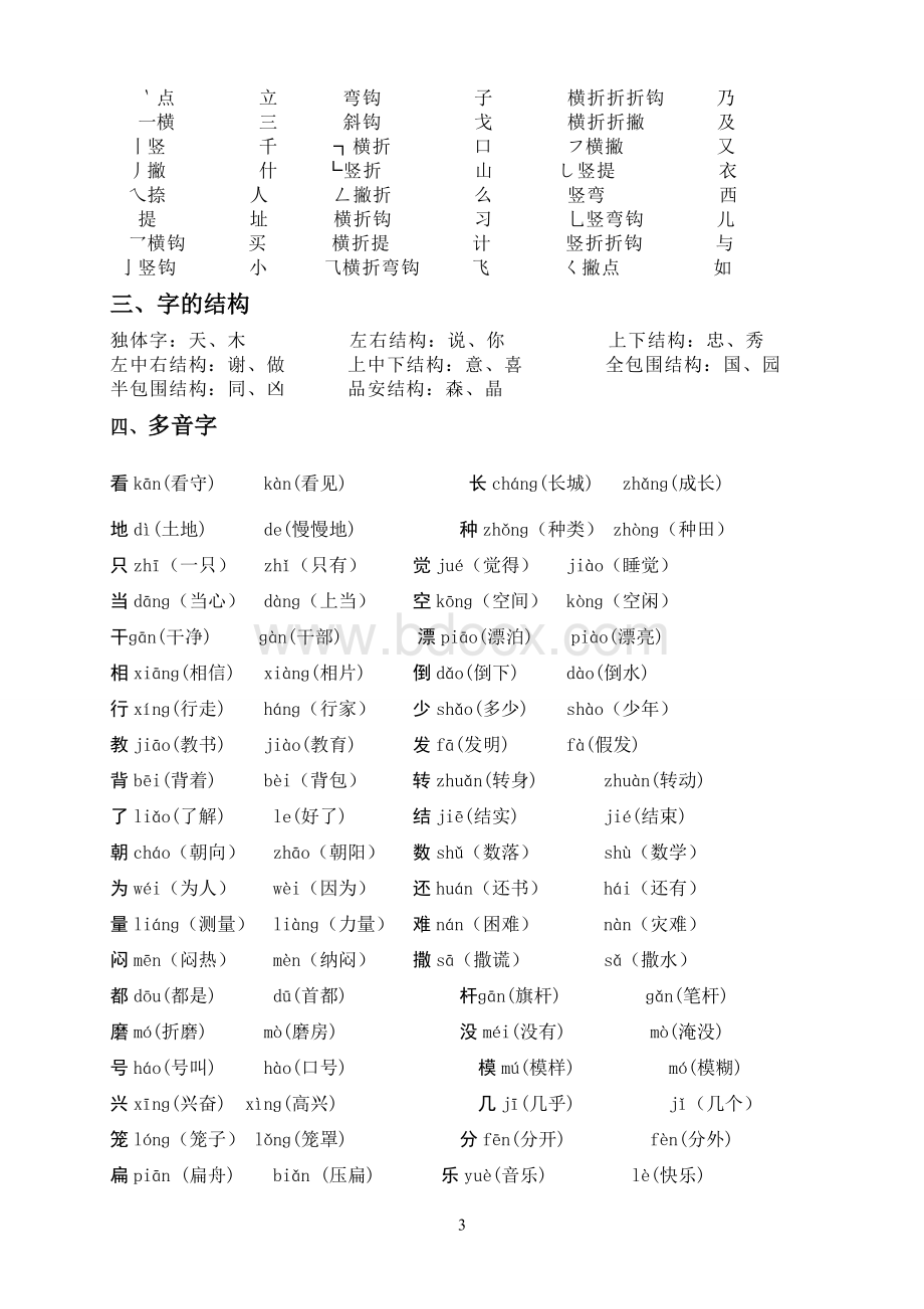 小学语文(人教版)毕业复习资料整理Word文档格式.doc_第3页