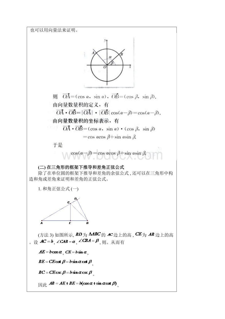 两角和差正余弦公式的证明Word文档格式.docx_第3页