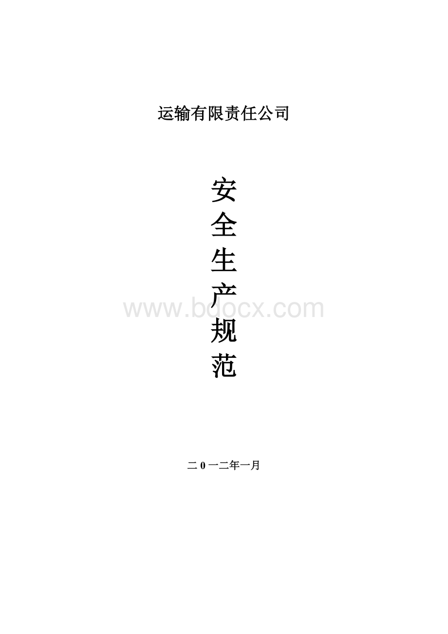 运输公司安全生产规范Word下载.doc