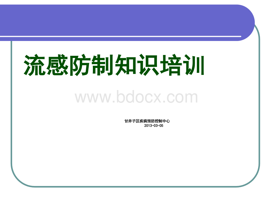 2013年流感防制知识培训PPT文件格式下载.ppt_第1页