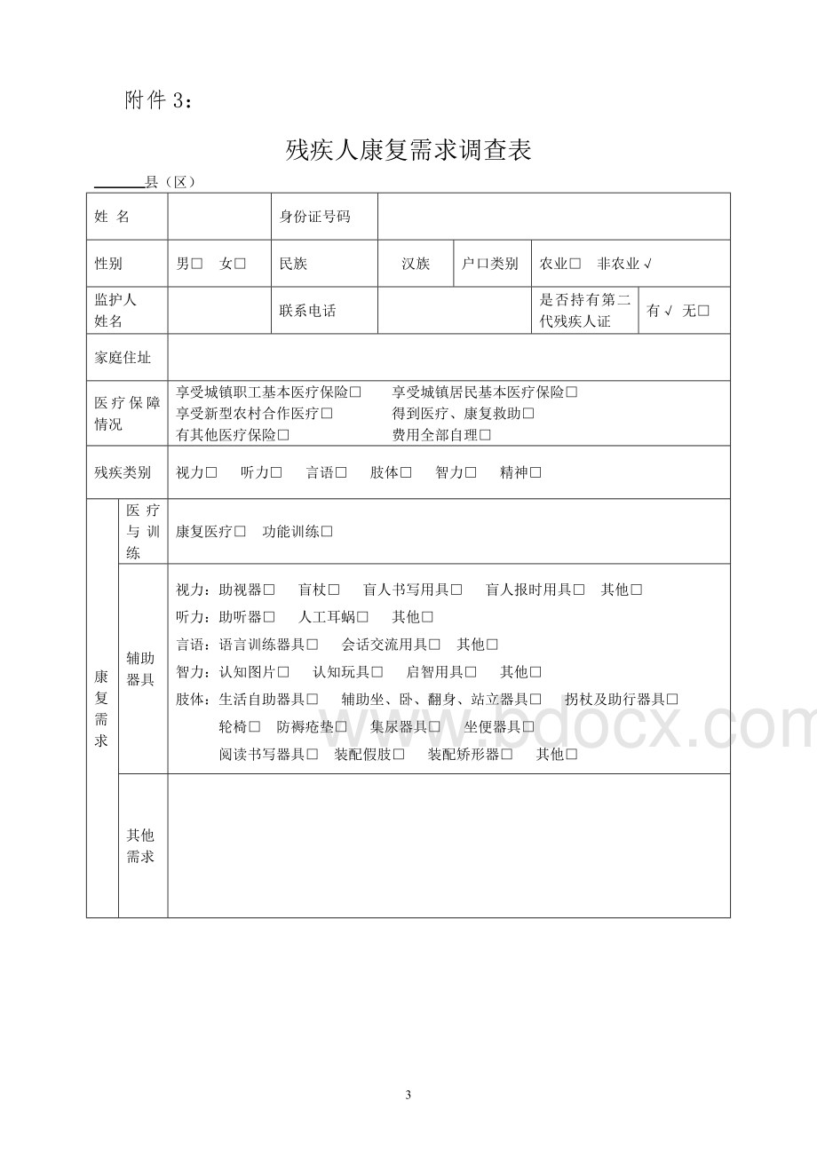 残疾人报表Word文档格式.doc_第3页