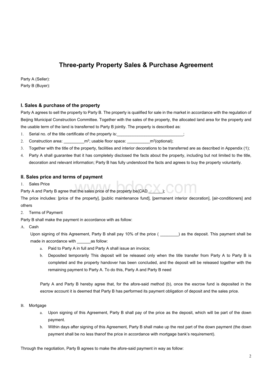 购房合同(中英文版本)文档格式.doc_第2页