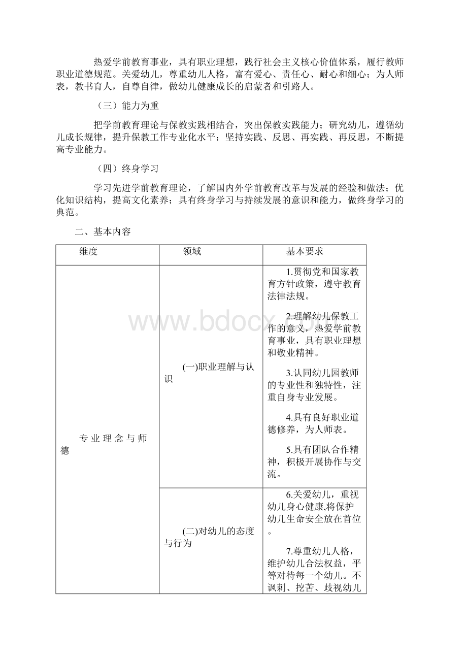 《幼儿园教师专业标准试行》《小学教师专业标准试行Word文档格式.docx_第2页