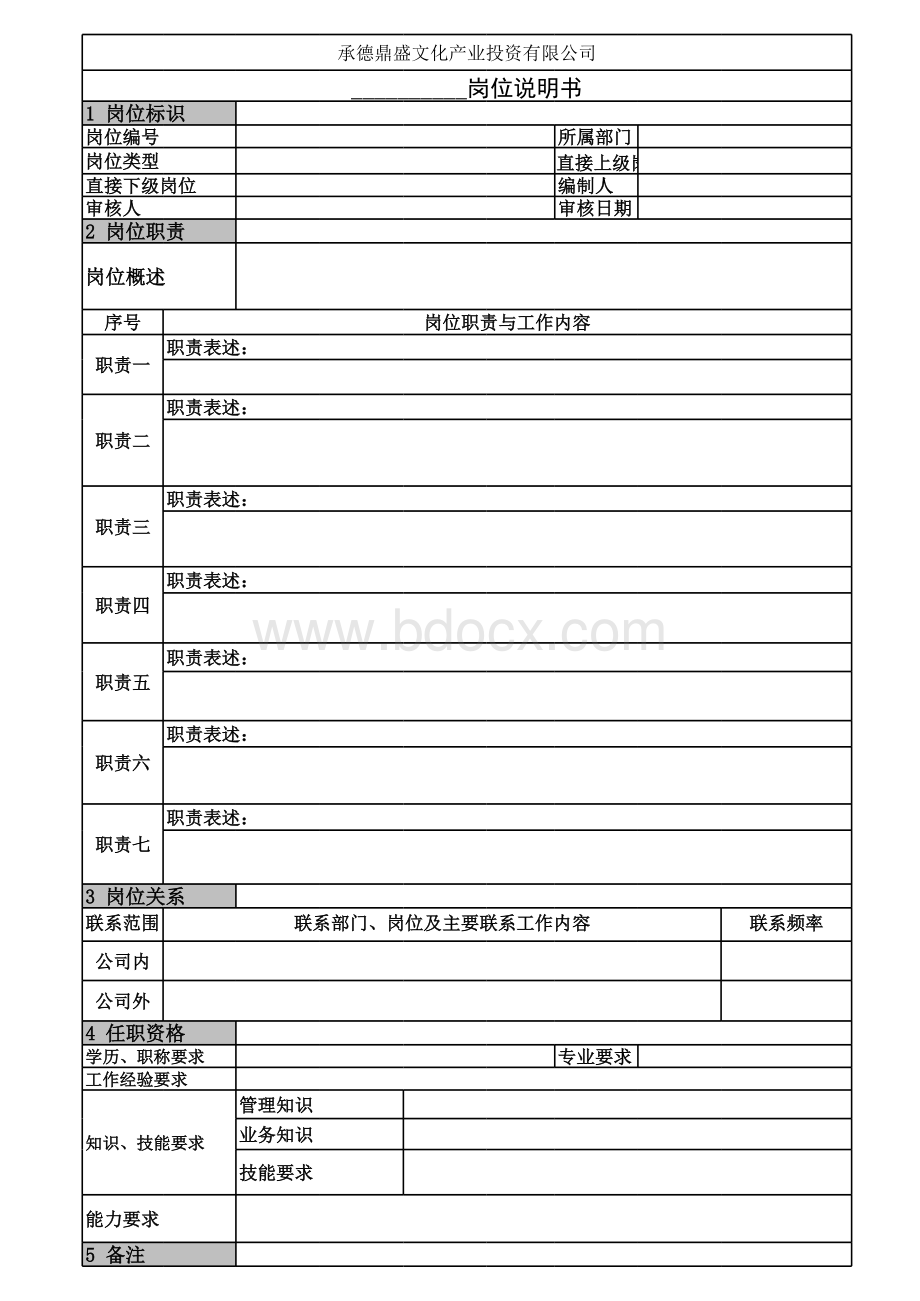 绩效考核指标设定范例表格文件下载.xls